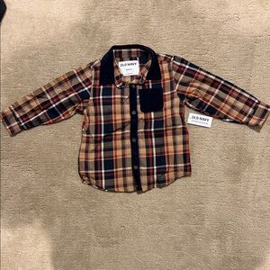 Old Navy Kids Multicolor Plaid Button-Down Shirt